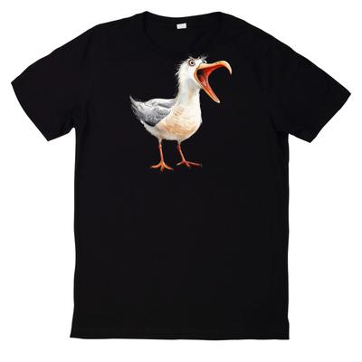 T-Shirt Divertente Motivo GabbianiSi apre in una nuova finestra o scheda