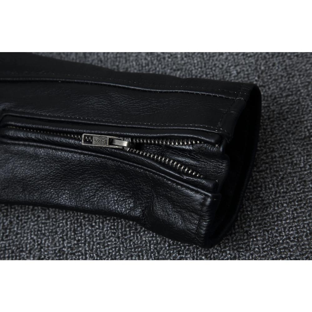 Chinese Size Spring Natural Genuine Calf Skin Leather for Man Slim Fit Male Coat Men Real Cowhide Coats Fashion Clothing Male Clothes Autumn