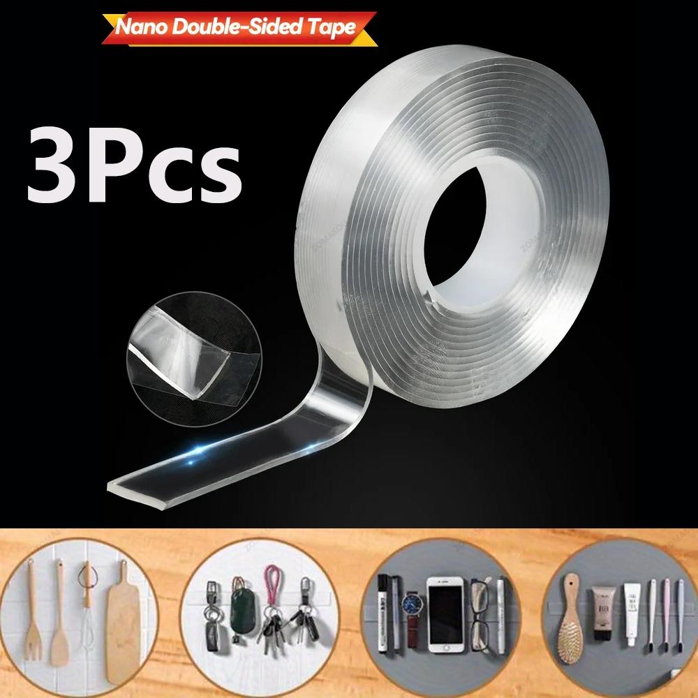 1/2/3/5m Nano Tape 1-5Pcs Super Strong Double Sided Adhesive Tape Non-slip Waterproof Transparent Tape For Bathroom Kitchen