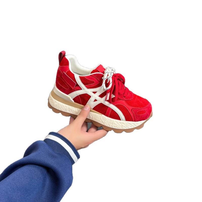 Platform Dad Shoes Autumn New Retro Lightweight Casual Sports Shoes Heightening Forrest Gump Shoes