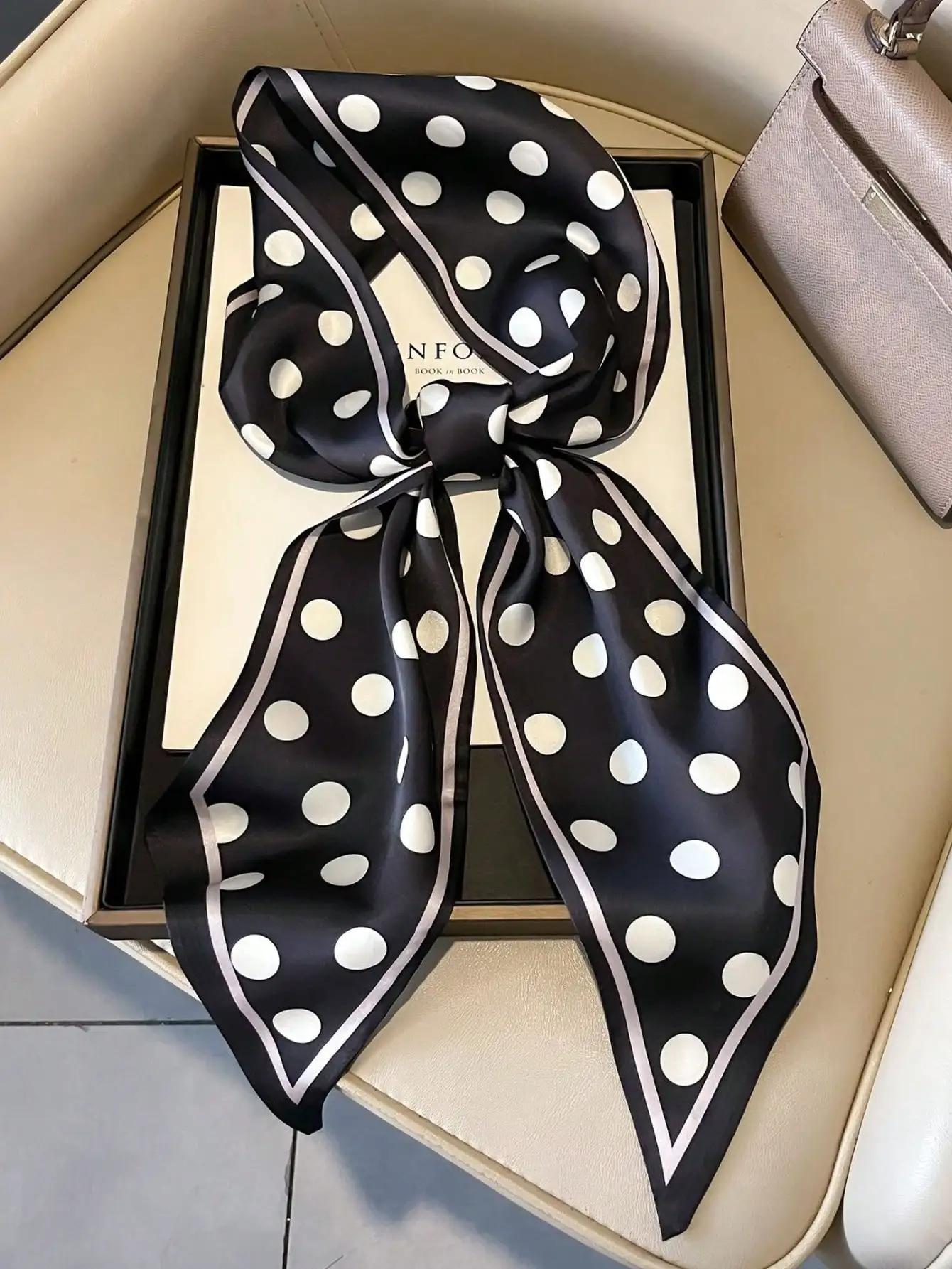 

1pc Small Satin Scarf Decorative Neck Scarf Headband Hair Tie Bundle Bandana,Hair Band,Head Band Ideal For Dressing Up Your Look 13x145cm