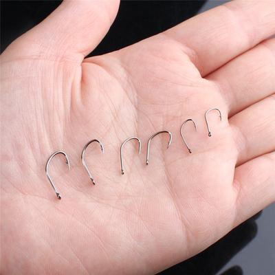 FISH KING Amo con ardiglione, 100 pezzi, per la pesca, Amo con ardiglione, Acciaio ad alto tenore di carbonio, Curvo, Amo affilato, Utilizzato per la pesca alla carpa,