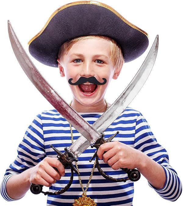 JJ98 MUSTACHE SET BLACK 6 PCS SELF-ADHESIVE