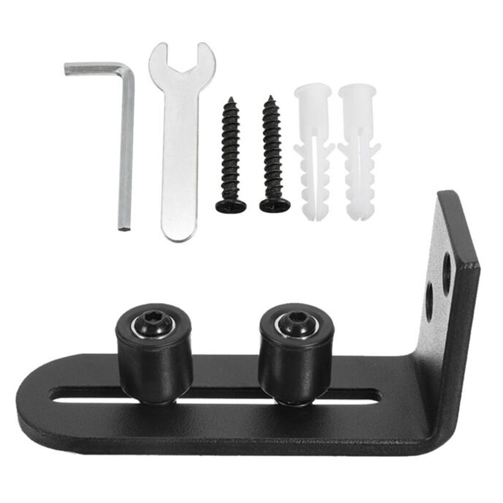 Kmitmuk Sliding Barn Door Floor Guide Bottom Adjustable Roller Wall Mount System Flush Bottom Design Pack of 2, Black Kmitmuk Sliding Barn Door Floor Guide Bottom Adjustable Roller Wall Mount System Flush Bottom Design Pack of 2, Black
