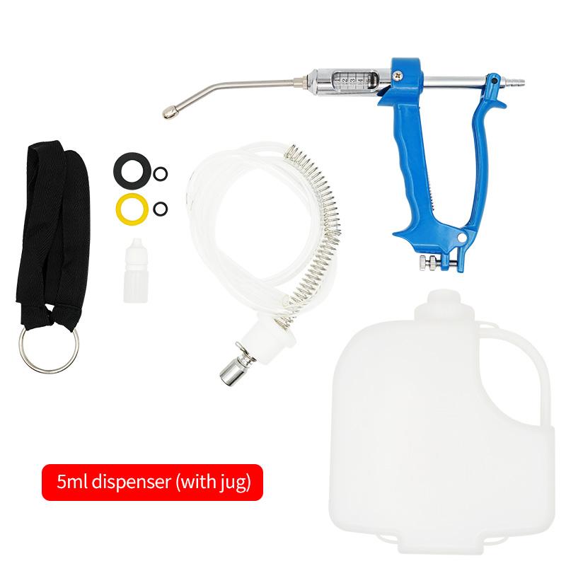 5/10/20/30/50ml Veterinary Metal Feeding Gun Continuous Drench Gun Sheep Cow Pig Goat Livestock Drenching Medication dispenser