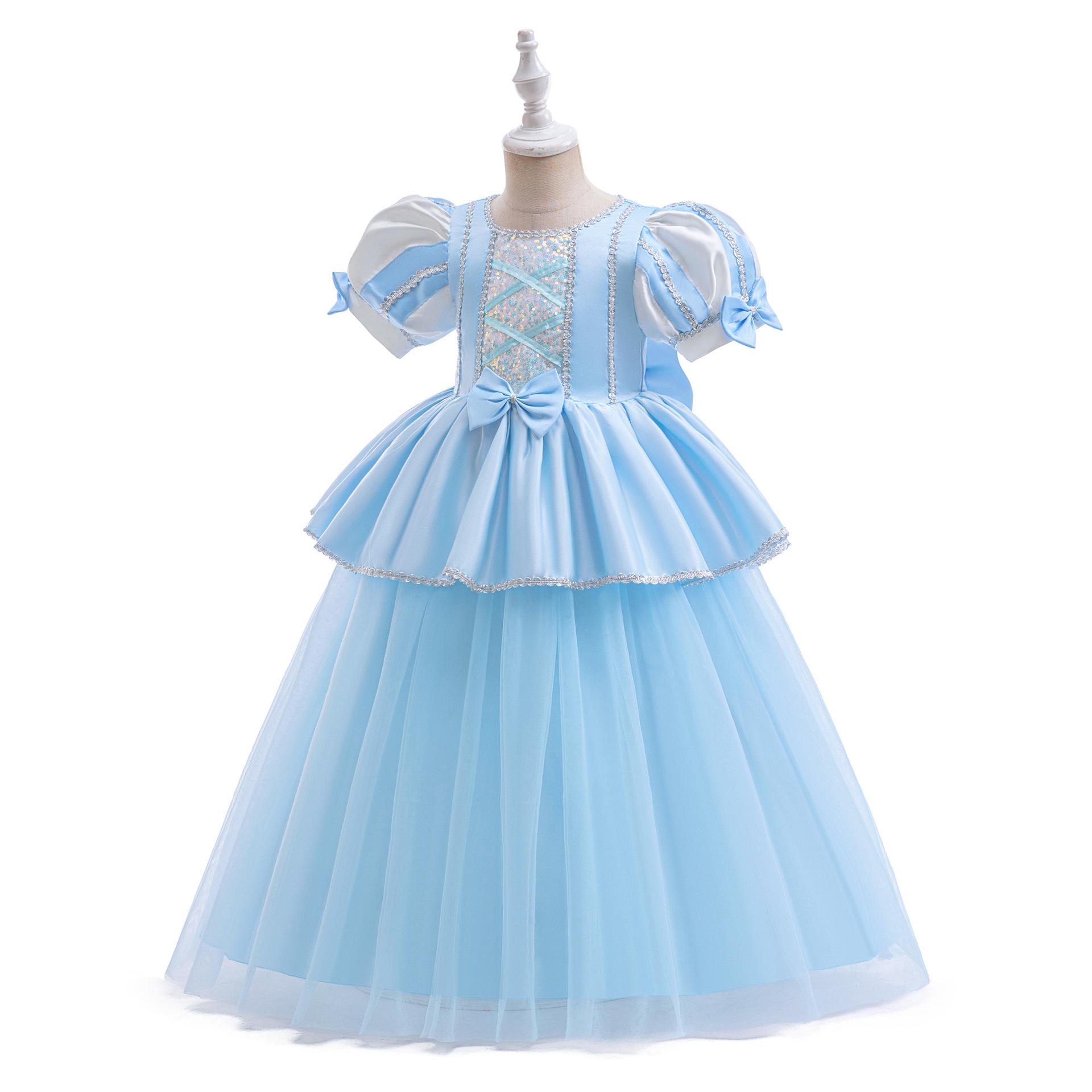 

Girls Dresses Pony Dresses For Girls Sequin Mesh Cinderella Dress 110 синий