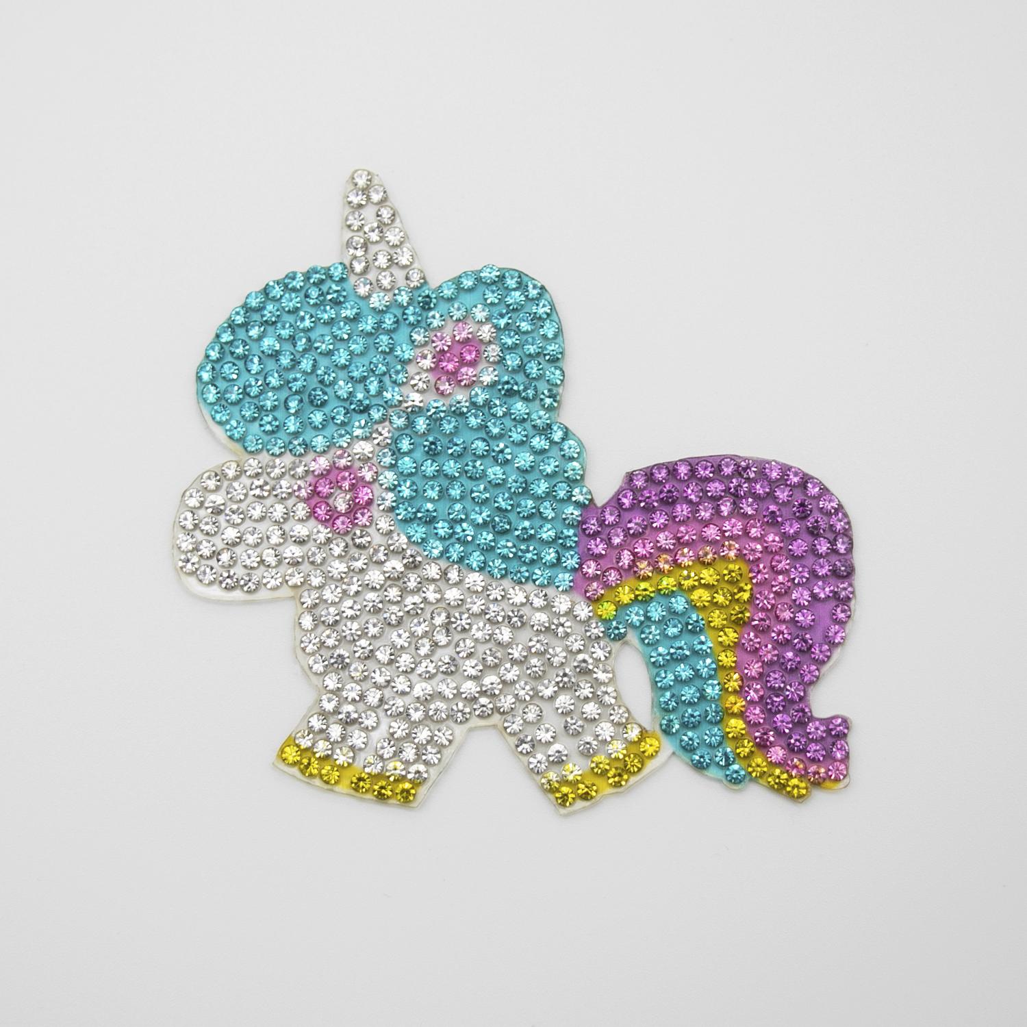 

HungMieh Rhinestone Crystal Diamond Skull Paw Print Butterfly Decals Stickers on Car Motorcycle Auto Styling Decor Accessories Unicorn 1 piece