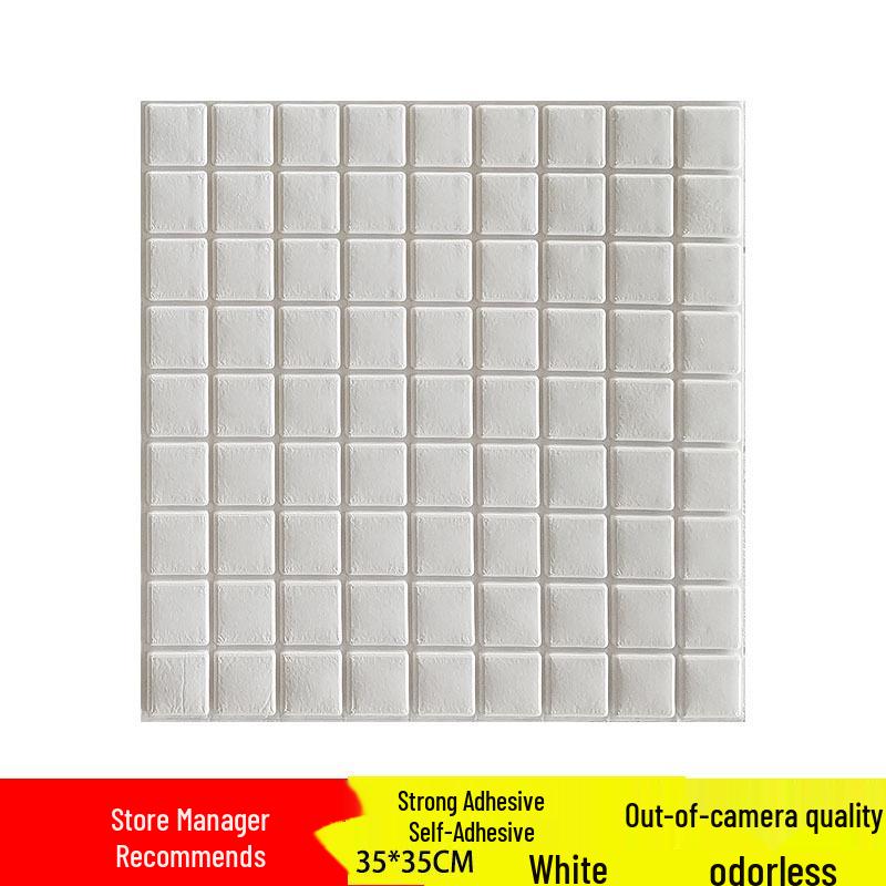 Waterproof 3D Stereo Self-Adhesive XPE Foam Brick Wall Sticker, 35*35 