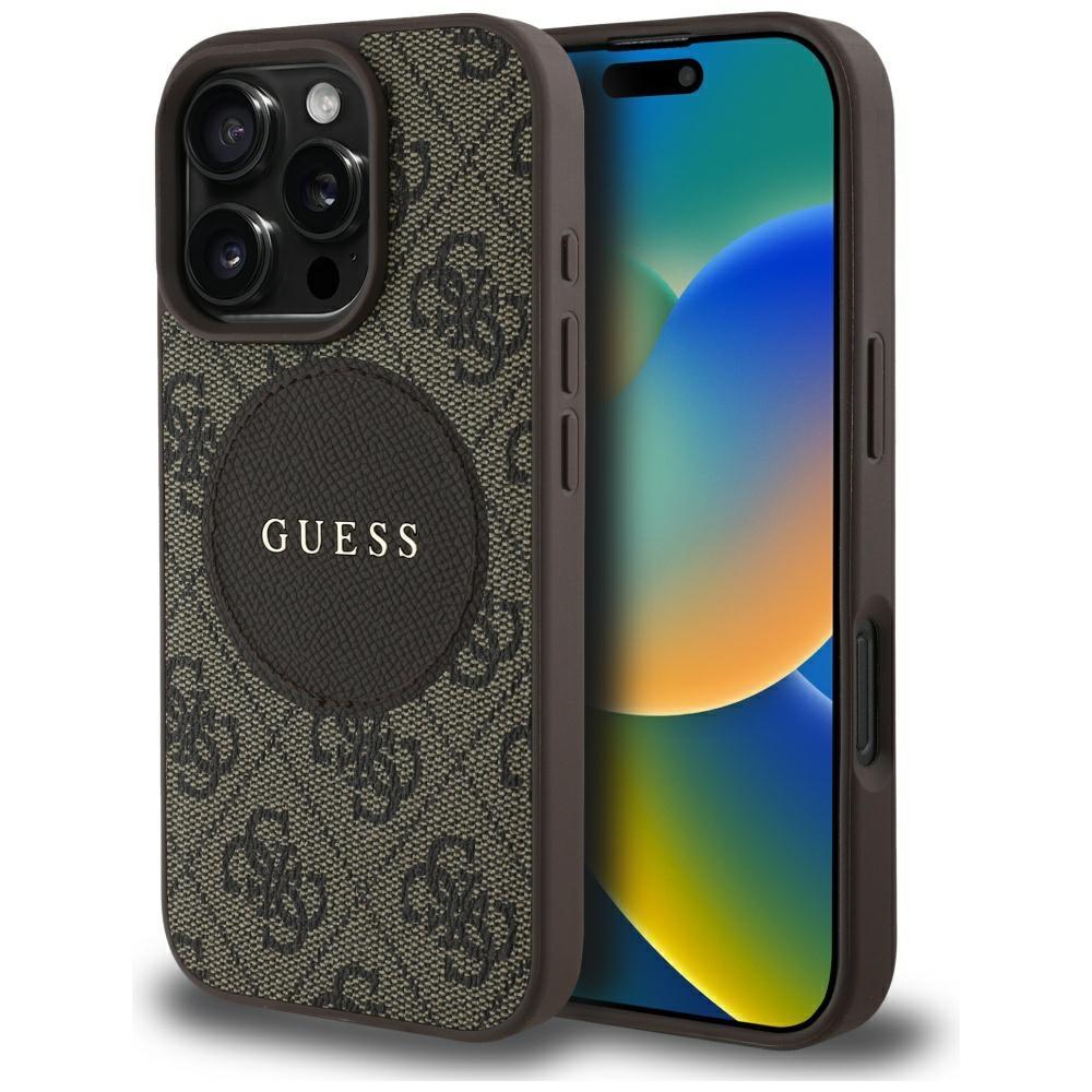 Etui Guess 4G Circle Classic Logo        Magsafe Do Iphone 16 Pro Max Brązowy
