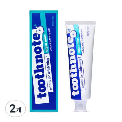 Toothnote Whitening Toothpaste Aquamint Flavor, 2 Pieces, 100g