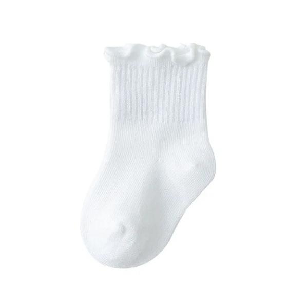 Children's Girls Socks Cotton Dot Solid Kids Girl Sock Fashion Princess Baby Socks For Girls Autumn Winter 0-12Years Accessories