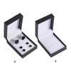 Elegant Cufflink Storage Box With Soft Faux Leather And Compartments For Travel and Gifts Men's Accessories