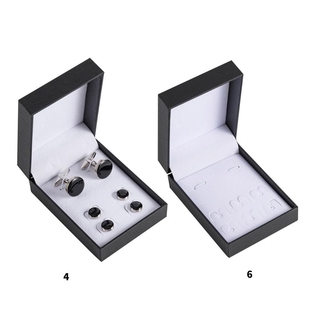 Elegant Cufflink Storage Box With Soft Faux Leather And Compartments For Travel and Gifts Men's Accessories