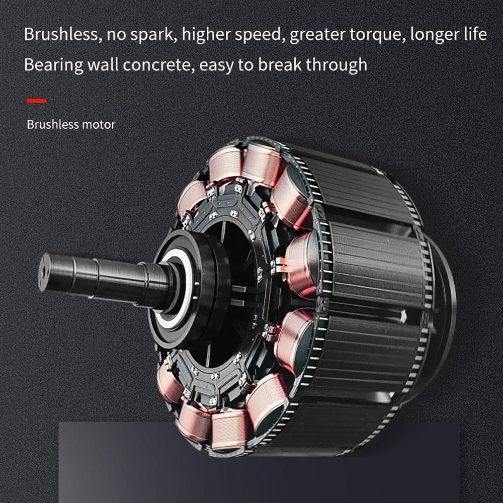 NAWIN Rotary Hammer High Power Heavy Impact Electric Hammer Concrete Breaker 21V Brushless Electric Hammer Power Tool