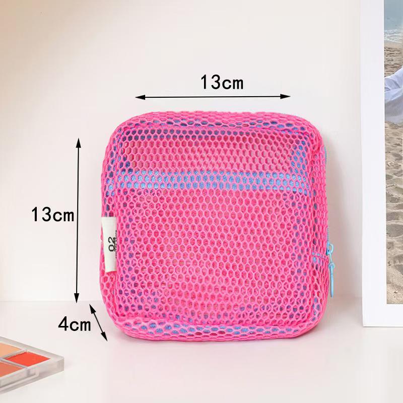

Mesh Makeup Bag For Women Cosmetic Storage Bag Travel Portable Toiletry Bag Underwear Storage Bag A4