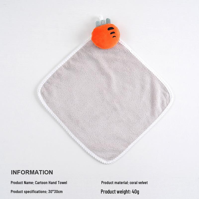 Kinder Cartoon Korallenfleece Handtuch - Saugfähig, Fusselt nicht, Souvenir, Mit Aufhängeschlaufe