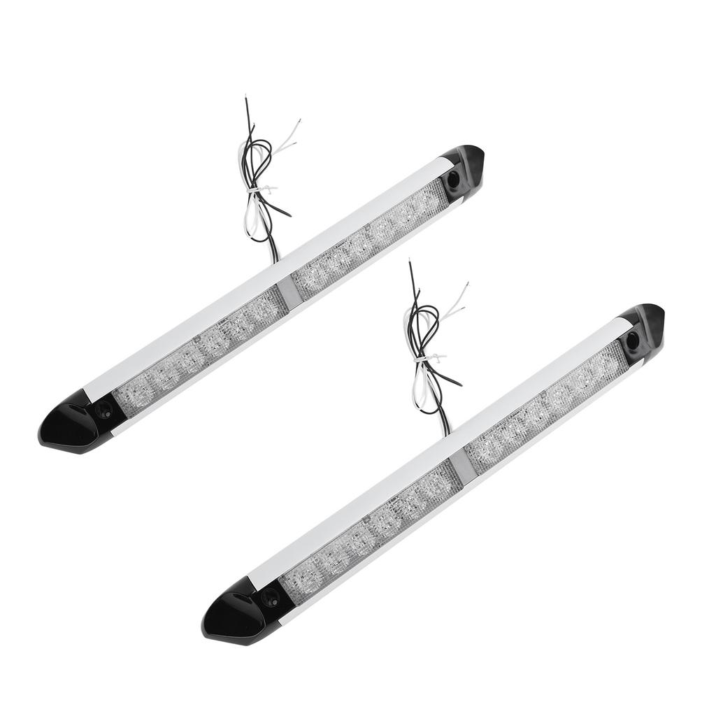 2 Pcs RV LED Porch Awning Lights DC 12V to 24V Energy Saving Exterior Awning Utility Light Strip Bar for Trucks Caravan