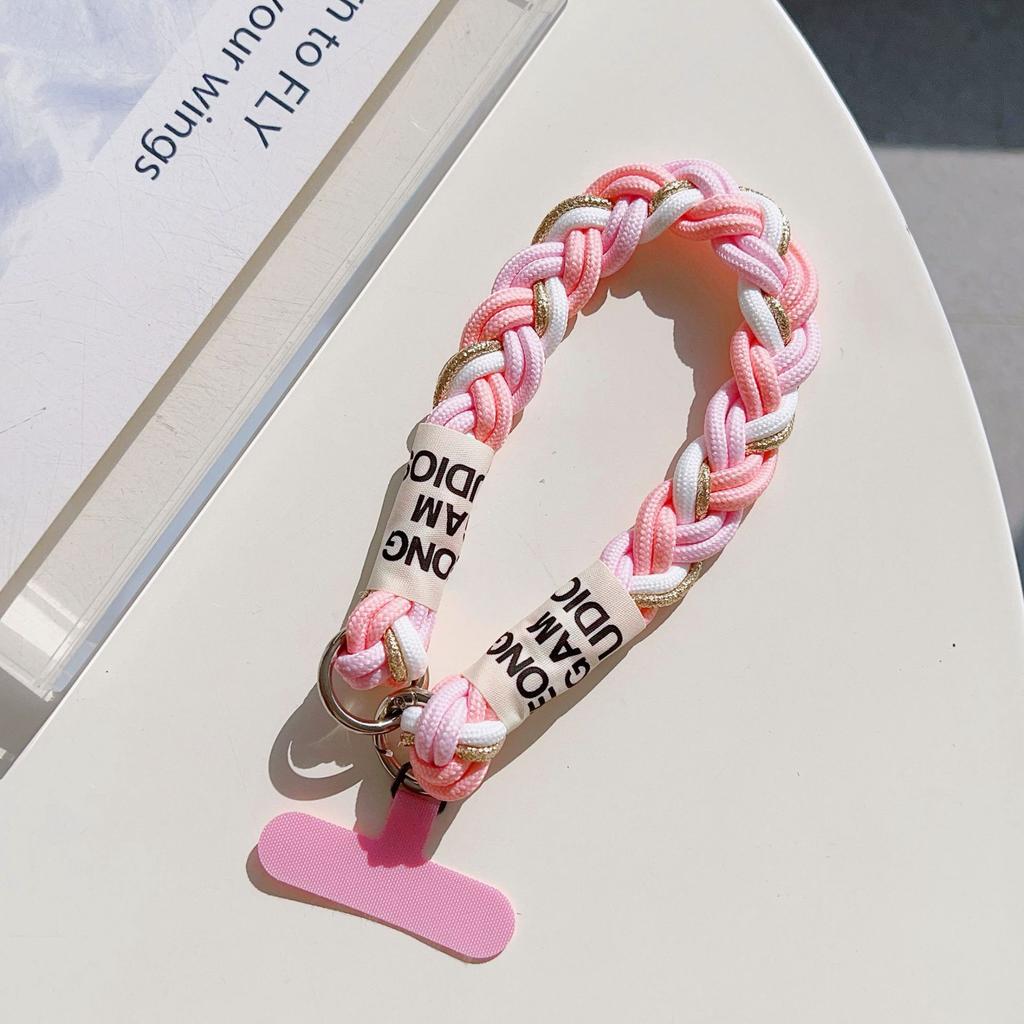 Multicolour Hand Woven Keychain Mobile Phone Lanyard Anti Lost Knot Rope Strap Key Ring Men Women Car Key Holder Accessory