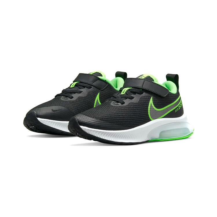 Nike Air Zoom Arcadia Low Top Kids Lifestyle Shoes Black Green Children Aged 3 7 Years Old CK0714-020