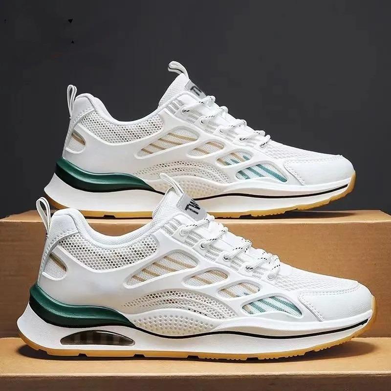 Running shoes men's new spring, summer and autumn mesh breathable casual comfortable white shoes sports shoes