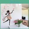 Adorable Pvc Girl Art Wall Stickers For Kids Rooms With Butterfly And Flower Patterns