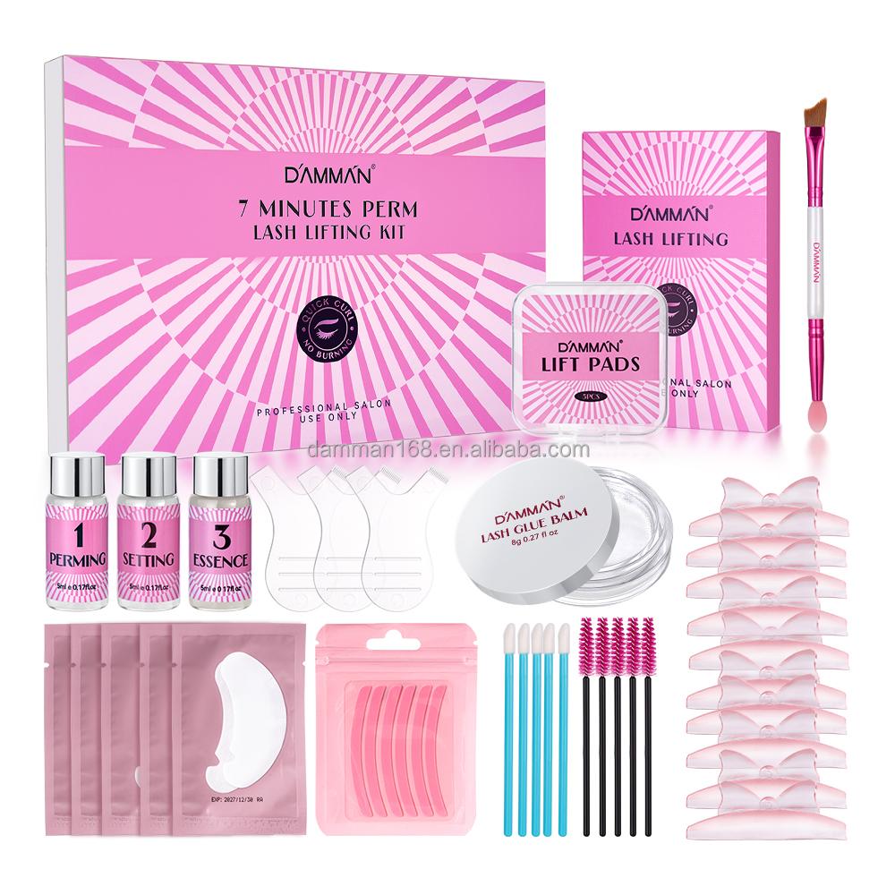 DAMMAN Lash Lifting Kit 7-9 Mins Per Step Semi Permanent Eyelash Perm Kit Long Lasting 6-8 Weeks Lash Curling Lift Kits