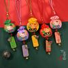 Handmade Lucky Lotus Pod Sachet: Embroidered Safety Charm & Coin Purse for Dragon Boat Festival