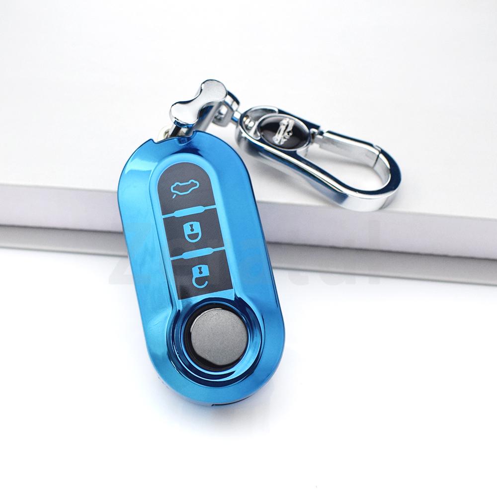 3 Buttons Auto Shell Holder For Fiat Grande Punto Lancia Musa Ducato 500 500L Panda Remote Folding Flip Key Case Cover