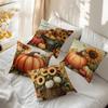 Cuscini Decorativi Raccolta Autunnale Zucca Retro Federe Cuscino Copricuscino Girasole Cuscino da Lancio Copricuscino Divano Decor