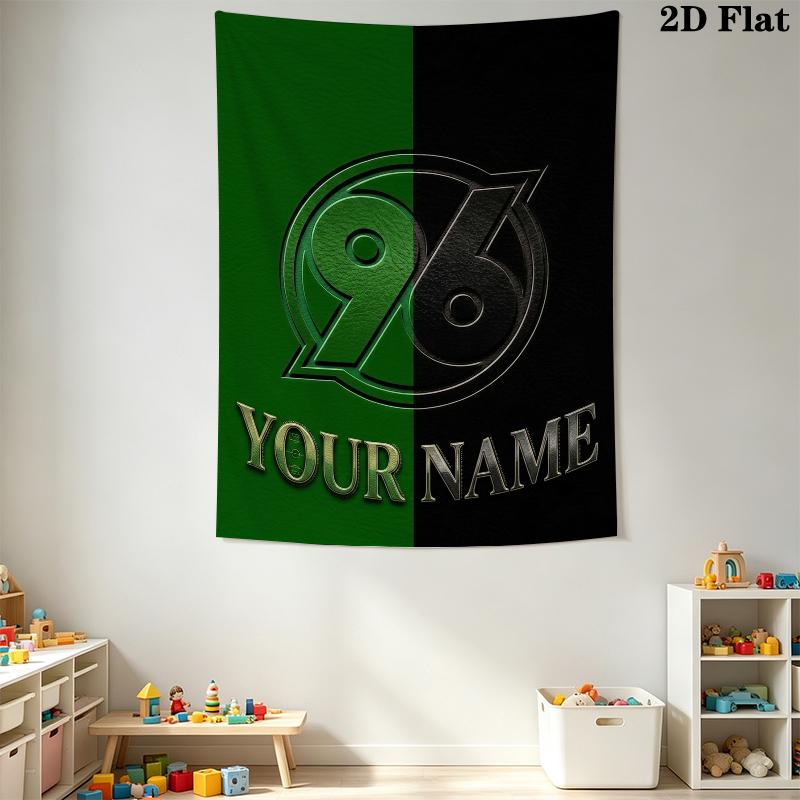 Custom Name Hannover 96 Wall Tapestry Aesthetic Wall Hanging Printed Fabric Blanket Decorative Tapestries for Bedroom Living Room Home Decor