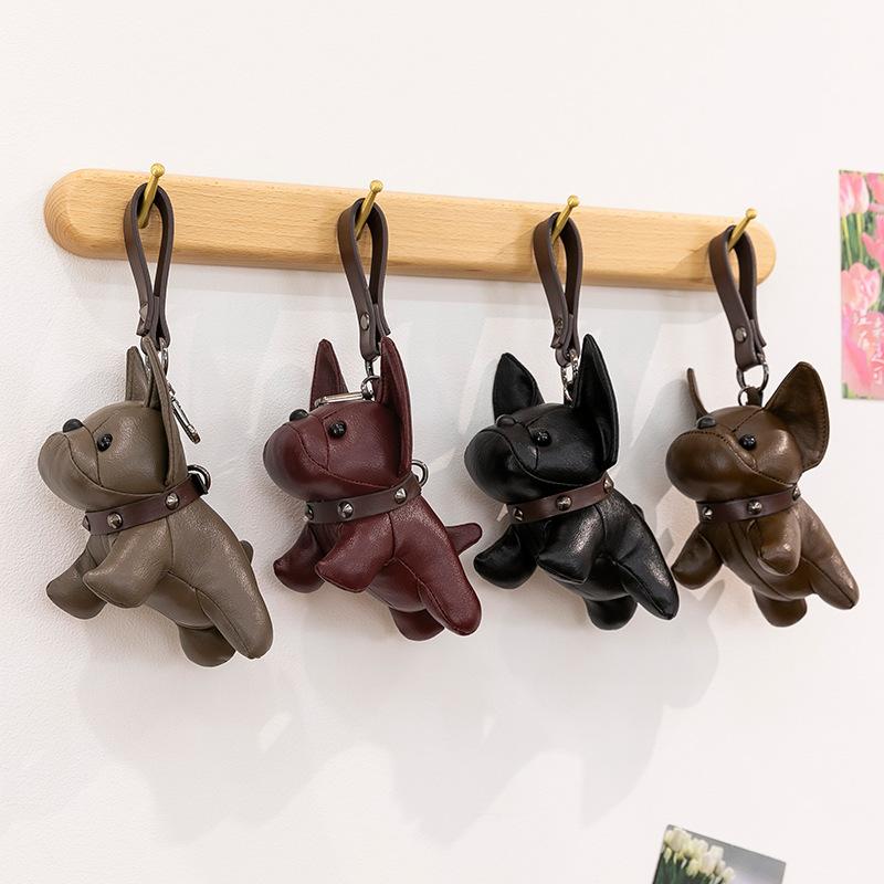Fransk Bulldog Anheng Fransk Bulldog Nøkkelring Søt Valp Hund Lær Anheng Smykker Anheng Nøkkel