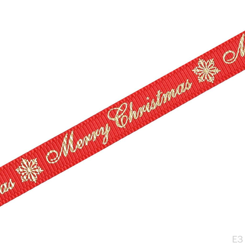 10 Yard Christmas Holiday Burlap Ribbon - Polyester with Edge for Craft Projects, DIY,
