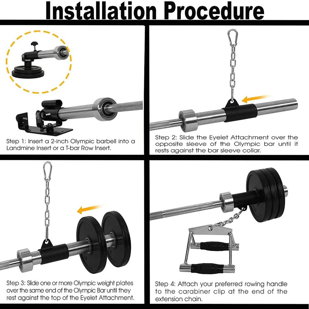 Solid Steel Landmine Attachment Post Insert Landmine Row Handle  for Back Muscle Training