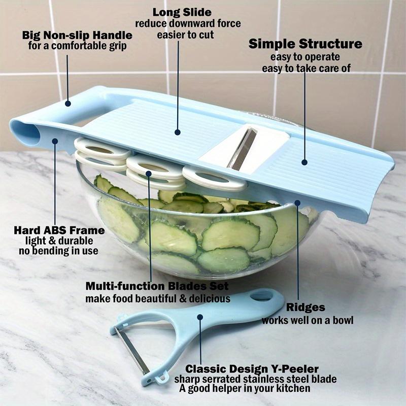 1 Set 5-in-1 Ultimate Kitchen Companion,Vegetable Slicer, Fruit Slicer, Manual Food Grater,Vegetable Grater Cutter, Potato Grater, Kitchen Gadgets