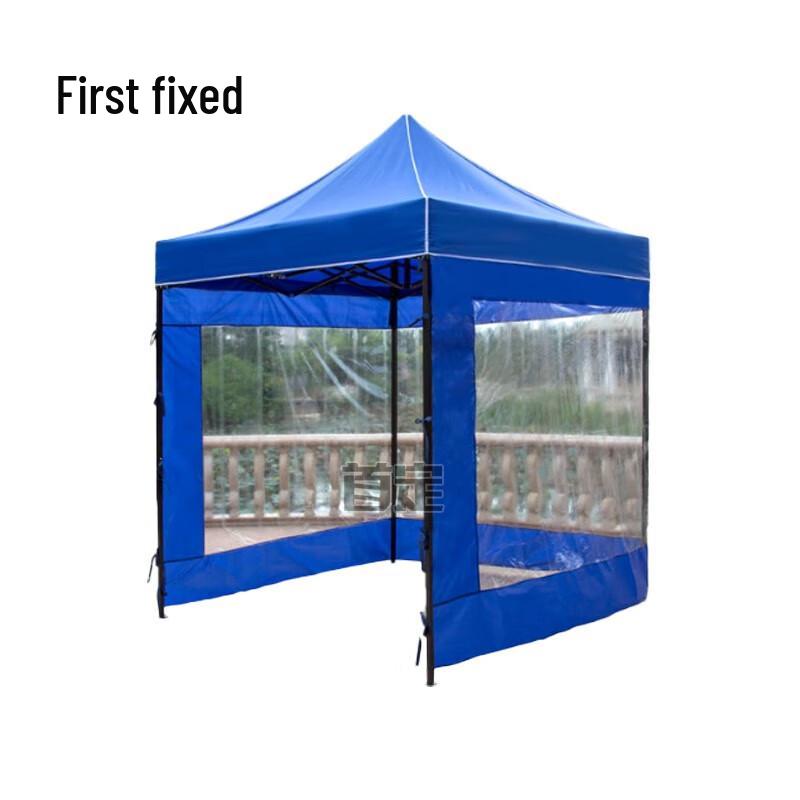 Shouding 2x2m Blue Folding Canopy with 3 Transparent Side Walls