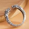 Trendy Dragon Heads Ring Men Jewelry Open Size Vintage Relief Lines Zodiac Animal Design Male Index Finger Ring