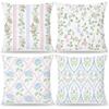 XUISWELL830 Pink and Green Blue Grandmillennial Hydrangea Floral Pillow Covers 18x18, Pink and Blue Green Cottage Core Grand Millenial Pillow Cover