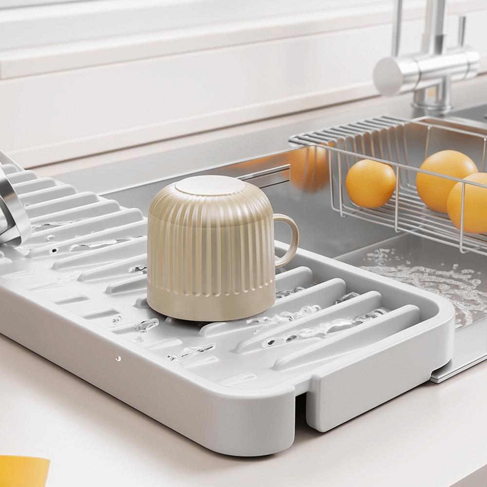 Silicone Sink Drain Pad Narrow Edge Faucet Splash Pad Kitchen Sink Splash Guard  Wash Basin