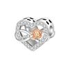 Nuovi Charm Ciondoli Cuore Rosa in Argento 925 per Bracciale Collana Gioielli Fai da Te Regalo di San Valentino per Lei