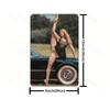 Vintage Ballet Dancers Classic Car Metal Wall Art Durable Waterproof Decor for Home Garden Bedroom Bar Bathroom Party Decor