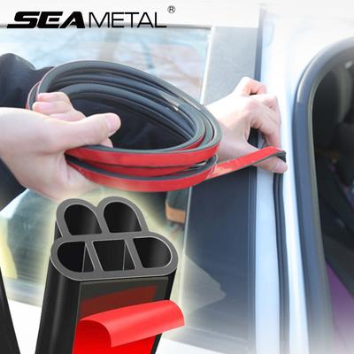 Car Door Rubber Seal Strip Auto Door Seals Accessory Double Layer Protector Seal Noise Insulation for Door Hood Trunk