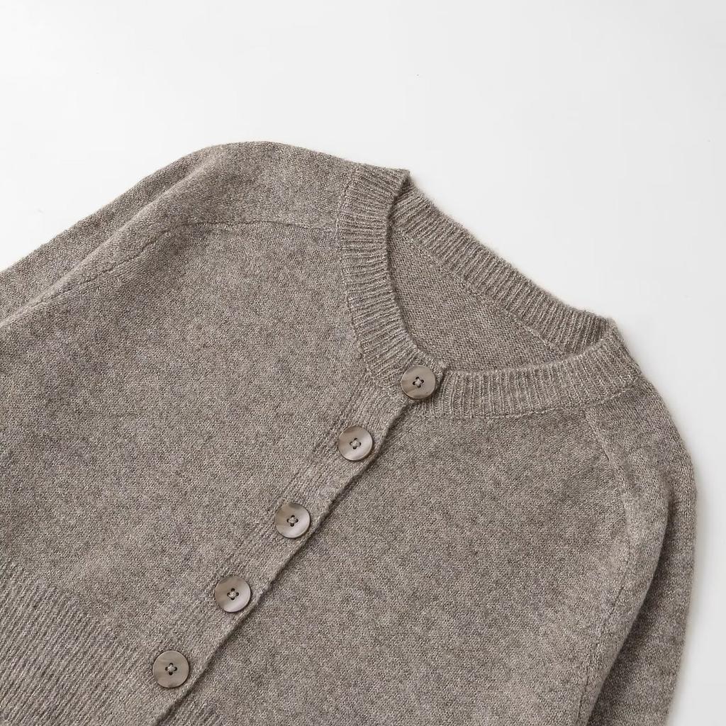 European and American style, new women's clothing, fashionable, versatile, simple button-knitted jacket for cross-border foreign trade