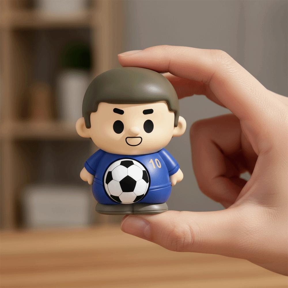 Rebound Football Player Pinch Toy Press Football Squeeze Toy Decompression Toy Backpack Pendant