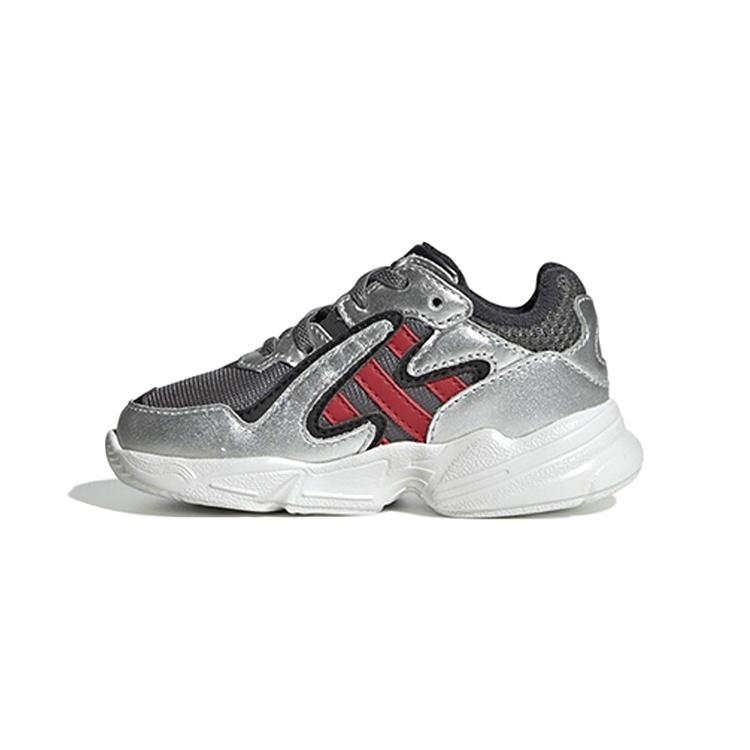(TD) adidas Yung-96 Chasm EL I Grey/Red Baby EE9306 EU 25.5