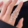 Silver Hollow Flower Ring: Elegant, Stylish Index Finger Jewelry for Women.