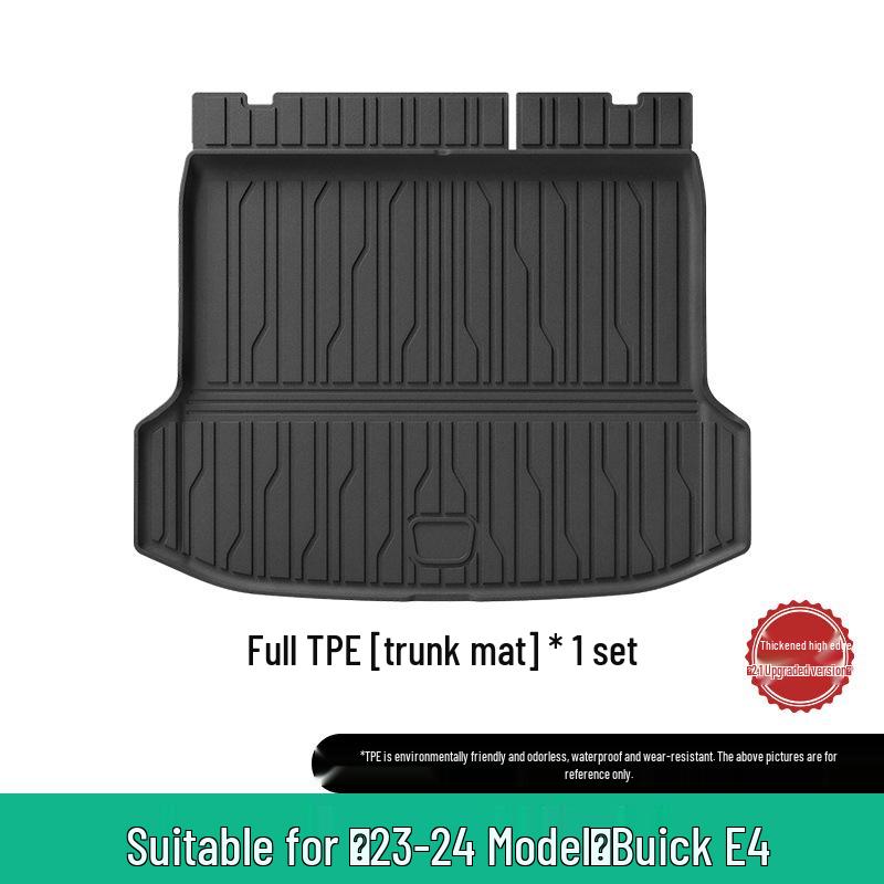 Eco-friendly Custom-fit Floor Mats Set for 2023 Buick E4: Includes TPE Trunk Mat & Seat Backrest Mat