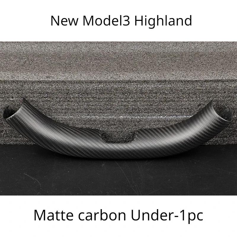 For Tesla New Model 3 Highland 2024-24 Accessories Steering Wheel Cover Real Dry Carbon Fiber 3K240G Steering Wheel Shell Decor