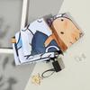 New Automatic Umbrella Rain and Shine Vinyl Cartoon Graffiti Cute Cat Umbrella Creative Three Fold Umbrella