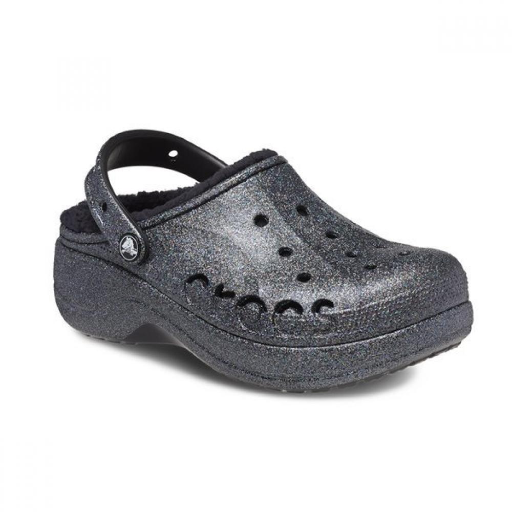 

Crocs Baya Platform Lined Glitter Clog Women 209243 0wh W5(220mm)