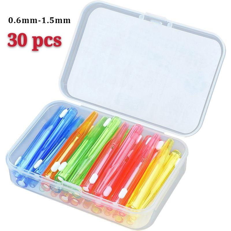 

30 шт./Коробка Міжзубні щітки Push-Pull Очищення зубів Ортодонтія Догляд за порожниною рота Зубочистка Зубний інструмент Зубна нитка Ортодонтична зубна щітка